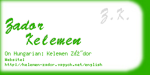 zador kelemen business card